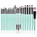 CINIDY 20-Piece Makeup Brush Set - Wool Make Up Tools Toiletry Kit (Black) - Buy Online on GoSupps.com