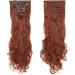 SEGO Clip in Hair Extensions - Wavy Red Brown 24 (61cm) - 8 Wefts - Realistic Hairpiece for Volume & Length - Buy Online on GoSupps.com