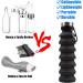 Nefeeko Collapsible Water Bottle - BPA Free Silicone, Portable Leak Proof Sports Bottle for Travel, Gym, Camping - Black, 18oz - Buy Online on GoSupps.com