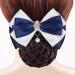 JIHUOO Women Bow Hair Net Clip | Stylish Bun Cover & Hair Accessories in White & Blue - Perfect for Any Occasion - Buy Online on GoSupps.com