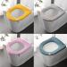BDS-HOME 4 Pack Thicker Bathroom Soft Toilet Seat Cover Pad Stretchable Washable Toilet Seat Cushion Warmer Easy Installation Comfortable Toilet Lid Seat Cover for Bathroom Decorations