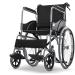 Wheelchair For Outdoor Steel Ultra Light Ergonomic Wheelchair Foldable Self-propelled Wheelchairs Solid Wheel Mobility Scooters Wheel Chair(Black)
