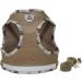 Femax Dog Harness & Linen Set - Soft Mesh Padded Dishes for Puppies & Cats | Reflective Adjustable Breathable - Camouflage Brown (Chest 35-40 cm) - Buy Online on GoSupps.com