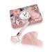 VIVIDUS Gua Sha and Jade Roller Set for Facial Massage Improve Wrinkles Reduce Puffiness and Redness Gua Sha Stone Self Care Gift Set for Women Men Pink