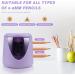 Electric Pencil Sharpener - AZLNRMU Cute Design Pencil Sharpener with Pencil Saver Suitable for Colored Pencils(6-8.5mm)  Blade to Fast Sharpen  Gift for Students/Primary School/Office (Purple) - Buy Online on GoSupps.com