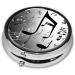 Music Notes Round Pill Box | 3 Compartment Portable Organizer for Travel & Vitamins - Buy Online on GoSupps.com