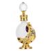 LALADEFIEE 1pc Peacock Essential Oil Bottle Dropper Bottle Liquid Dispenser Perfume Bottle Glass Empty Holder Liquid Bottle Liquid Holder 3.1x10.5cm Golden
