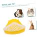 HANABASS Box Pet Potty Urinal Small Animals Toilet Rabbit Toilet Pet Pee Toilet Chinchilla Bedding White Abs 24.5X18.5cm White - Buy Online on GoSupps.com
