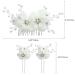 SOBEIT Wedding Hair Comb Set - Flower Pearl Bridal Accessories for Bride, Bridesmaid - Elegant Hair Pieces for Women and Girls - Buy Online on GoSupps.com