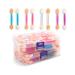 120PCS Eyeshadow Brush with Box Eyeshadow Applicators Double Sided Sponge Applicator Eyeshadow Sponge Brush Eye Makeup Tools