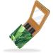 Stylish Leather Lipstick Case - Mini Lip Gloss Organizer with Mirror | Banana Leaves Pattern - Buy Online on GoSupps.com
