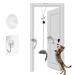 FYNIGO Self-Play 3 Ways Hanging Door Cat Mouse Toys for indoor Cats Kitten Interactive Cat Mice Toys for Hunting Exercising Eliminating Boredom Small Breeds 1 Pack
