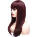 BESTUNG 20 Dark Red Ombre Wig for Women - Synthetic Natural Fashion Hair with Bangs for Cosplay or Daily Life (Burgundy) - Buy Online on GoSupps.com