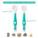 Novos Baby Utensils Set - Soft Grip Toddler Fork & Spoon with Travel Case | Perfect Feeding Learning Tool for Kids - Blue - Buy Online on GoSupps.com