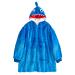 LOLANTA Dinosaur Shark Blanket Hoodie for Kids Warm Plush Sweatshirt Blanket for 3-12 Years Blue 7-12 Years