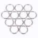 12 Pcs Metal O Rings 1 Inch Heavy Duty 304 Stainless Steel Welded O Ring Multi-Purpose O-Ring for Macrame, DIY Crafts, Hardware, Bags, Camping Belt, Dog Leashes, Keychain, Purse. 4mm*25mm ID  12Pcs