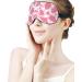 Pastel Pink Cow Tie Dye Sleep Mask for Women | Adjustable Eye Shades with Elastic Strap - Perfect for Restful Sleep - Buy Online on GoSupps.com