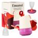 Emanui starter kit portable menstrual cup size S & cleaner sterilizer light cleaning hygienic environmentally friendly medical silicone safe comfortable period alternative products start set emanui portable menstrual cup & clean