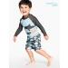 Simple Joys Carter's Boys' Swimsuit Trunk Rashguard Set 18M Black Sky Blue Whales - Buy Online on GoSupps.com