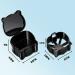 Denture Case & Cup with Strainer for Retainers, Guards - Portable Bath for Travel & Cleaning (Black) - Buy Online on GoSupps.com