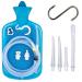 Enema Bag 2L Home Enema Kit with 6.5ft Long Silicone Hose Enema Tips Controlable Water Flow Valve 2 Quart Capacity Hot-Water Bottle for Colon Cleansing Enemas