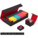 Scimi Premium Trading Card Storage Box - Holds 800+ Sleeved Cards - for MTG, YuGiOh, Uno, Pokemon, Sport Cards - with Mat Case and Strong Magnet Closure - Black & Red - Buy Online on GoSupps.com
