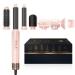 High-Speed Ionic Hair Dryer Brush with Removable Kit Auto Curling Brush Set Pink
