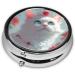 Blue Eyes Cat Portable Metal Pill Box | Round Mini 3-Compartment | Travel-Friendly Hinged Fastening Design | Ideal for Small Pills - Buy Online on GoSupps.com