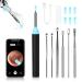 Ear Wax Removal - Upgraded Earwax Remover Tool with 6 Silicone Ear Spoon Ear Cleaner Ear Wax Removal Kit with 1080P HD Camera Ear Scope Ear Cleaning Set with Ultra High Security for iOS and Android