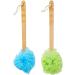 4 Pack Long Handled Loofah Shower Exfoliating Body Brush Back Scrubber (16 in) - 4 Colors - Buy Online on GoSupps.com