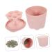 Buy Makeup Brush Cleaning Pad Set - Portable Cleaning Bowl & Tool for Beauty - Pink 8.5x8x6.8CM - International Shipping Available - Buy Online on GoSupps.com