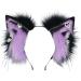 Wontool Animal Ears Headband - Cosplay Animal Ear Headband for Women Plush Cosplay Decoration for School Plays Theater Costumes Stage Shows and Dances Purple - Buy Online on GoSupps.com