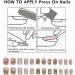 FineInno Press On Nails Kit Medium Long Butterfly Rhinestone Fake Nails Coffin Shape Reusable Nails Includes 24 Fake Nails Mini File Manicure Stick and 24 Nail Glue Stickers (Flower) - Buy Online on GoSupps.com