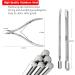 Stainless Steel Cuticle Cutter Set - Pusher, Nipper, Scissors & Scraper for Manicure & Pedicure - Buy Online on GoSupps.com