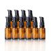 Empty glass bottles brown 5 pieces 20ml refillable glass bottles Lotion dispenser brown las bottle with pump essential oils bottle travel bottle cream lotion bottle pump bag