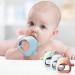 PODOO 3 Pack of Baby Teething Toys Silicone Toy for 3+ Months Infants Baby Chew Toy Sucking Needs Anti Dropping Hand Pacifier Babies Teethers (Blue Pink Green) (Bear Shape (3Pcs))