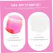 Beavorty 2sets nail stamp set clear silicone stamping jelly transparent nail stamper manicure nail art tool Painting Scrapers manicure stamper Nail Art Jelly Silica gel double head France 3x3cm As Shown - Buy Online on GoSupps.com