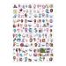 8 Sheet 150pcs Temporary Tattoos for Kids Waterproof Tattoo Stickers Anime Cartoon Tattoos for Boys Girls Party Cartoon Theme Party Decoration Kids Tattoo Toys Suitable for Birthday Parties