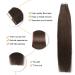 Yilite Dark Brown Tape Extensions - 55cm Real Hair 20 Pieces 50g Silky Straight Invisible Weft - Buy Online on GoSupps.com