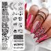 Snake Leopard Print Animal Nail Stamping Plates | Geometric Flowers & Cow Designs | Stencil Stamp Tool for Cow Print Nails - J054 - Buy Online on GoSupps.com