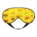 Yellow Sunflower print Unisex Sleeping Eye Mask Soft Blocking Eye Mask Adjustable Strap Sleeping Face mask