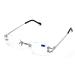 V.W.E Rectangular Rimless Fashion Reading Glasses With Anti-reflective AR Coating (Silver 1.50)