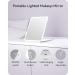 POPLIZZ Travel Makeup Mirror with Rechargeable LED Lights - Folding Portable Mirror for Women - White - Buy Online on GoSupps.com