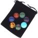 Crystal Set 7 Gemstone Engraved Reiki Quartz Crystal Round Cabochon Flat Worry Spiritual Stones 1 Set Gemstones and Crystal - Buy Online on GoSupps.com