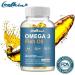 Omega 3 Fish Oil Capsules 2000mg (120 Capsules) with EPA & DHA - 3X Power Max Potency - Buy Online on GoSupps.com