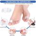 Haofy Toe Spreader Gel Kit - 4 Couples Hallux Valgus & Hammer Toe Corrector for Men & Women | Big Toe Spacers for Bunion Relief - Buy Online on GoSupps.com