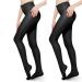2 PCS Compression Pantyhose 20-30mmHg Tight Support Stockings Gradient Compression Closed Toe for Women Swelling Varicose Veins Edema L Black Large (Pack of 2)