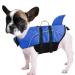 Cit toile life jacket for small dogs with a handle adjustable life jackets for dogs light breathable and comfortable good buoyancy for swimming in sea/lake/river blue m blue-1 m