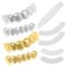 Ciieeo 2 sentences hip-hop gold trousers hip-hop mouth grills grilling teeth teeth mouth above gold grille for teeth grill for teeth high quality copper European and American accessories