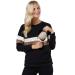 Zeta Ville Women's Maternity Nursing Zipped Sweatshirt Striped Jumper 1110 14 Black & Anaconda Print